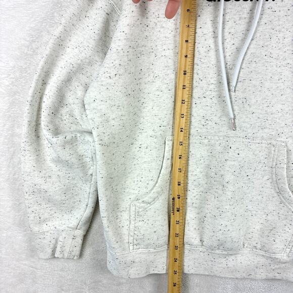 Glossier Hoodie Womens S White Speckled Classic Streetwear Preppy Gym - Picture 4 of 10